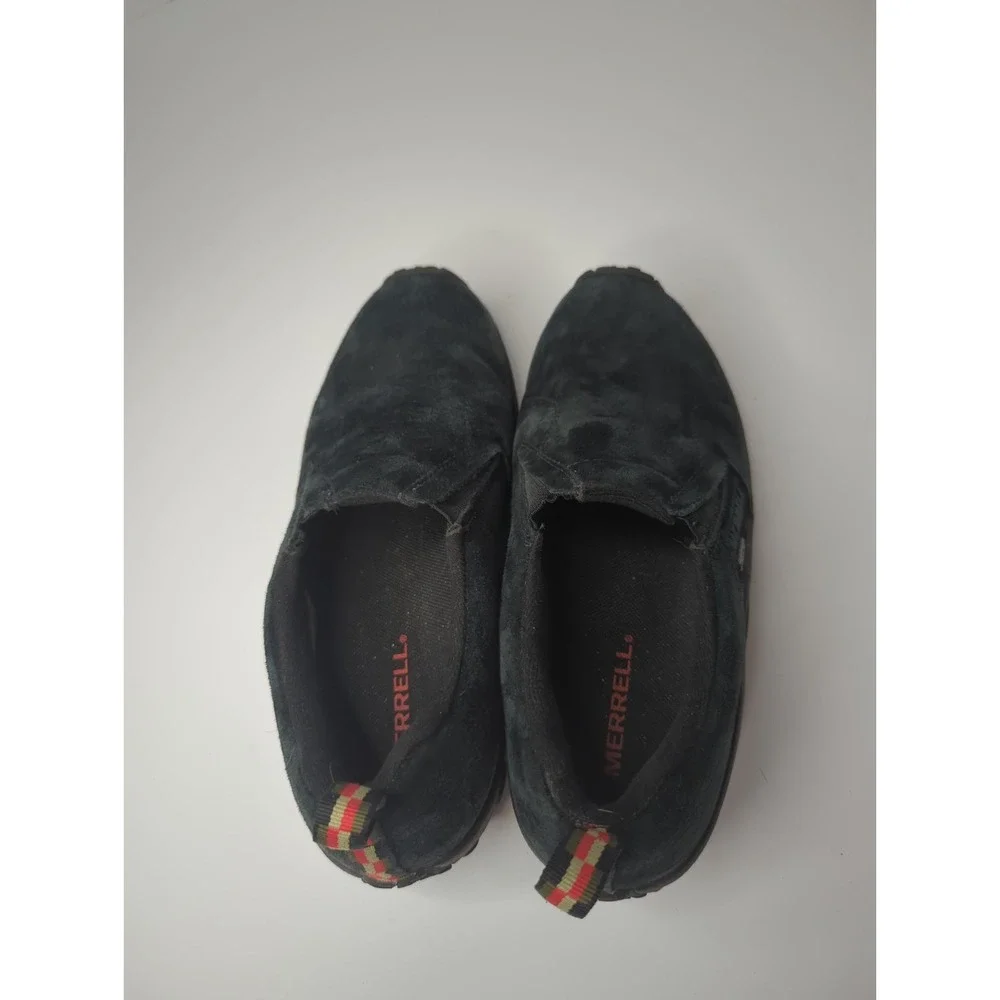 MERRELL Jungle Moc Midnight Black Suede shoes Mens 8 J52929 Slip on Waterproof